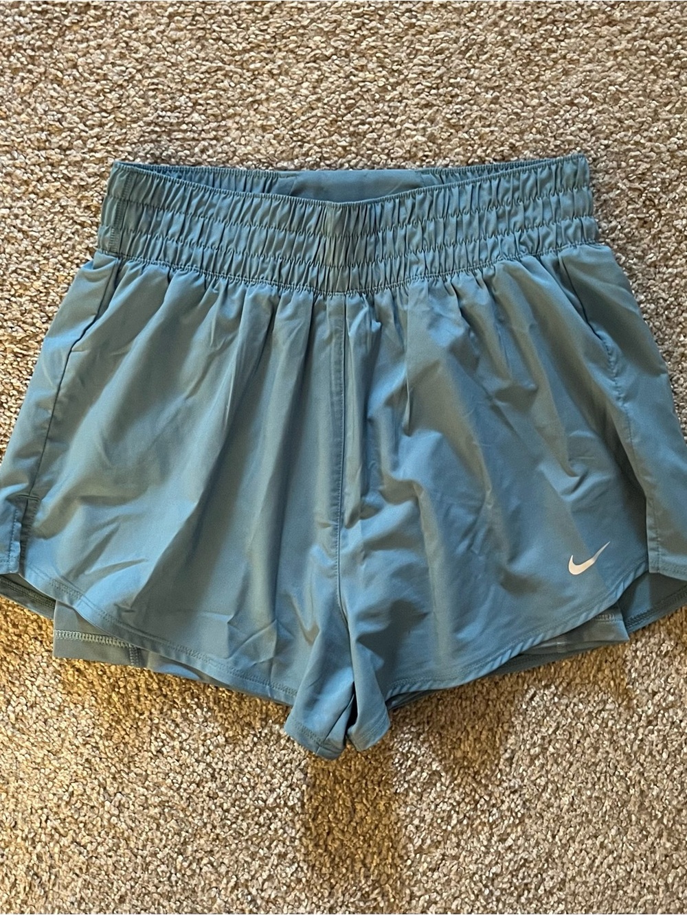 Nike Women's Light Blue Athletic Running Shorts